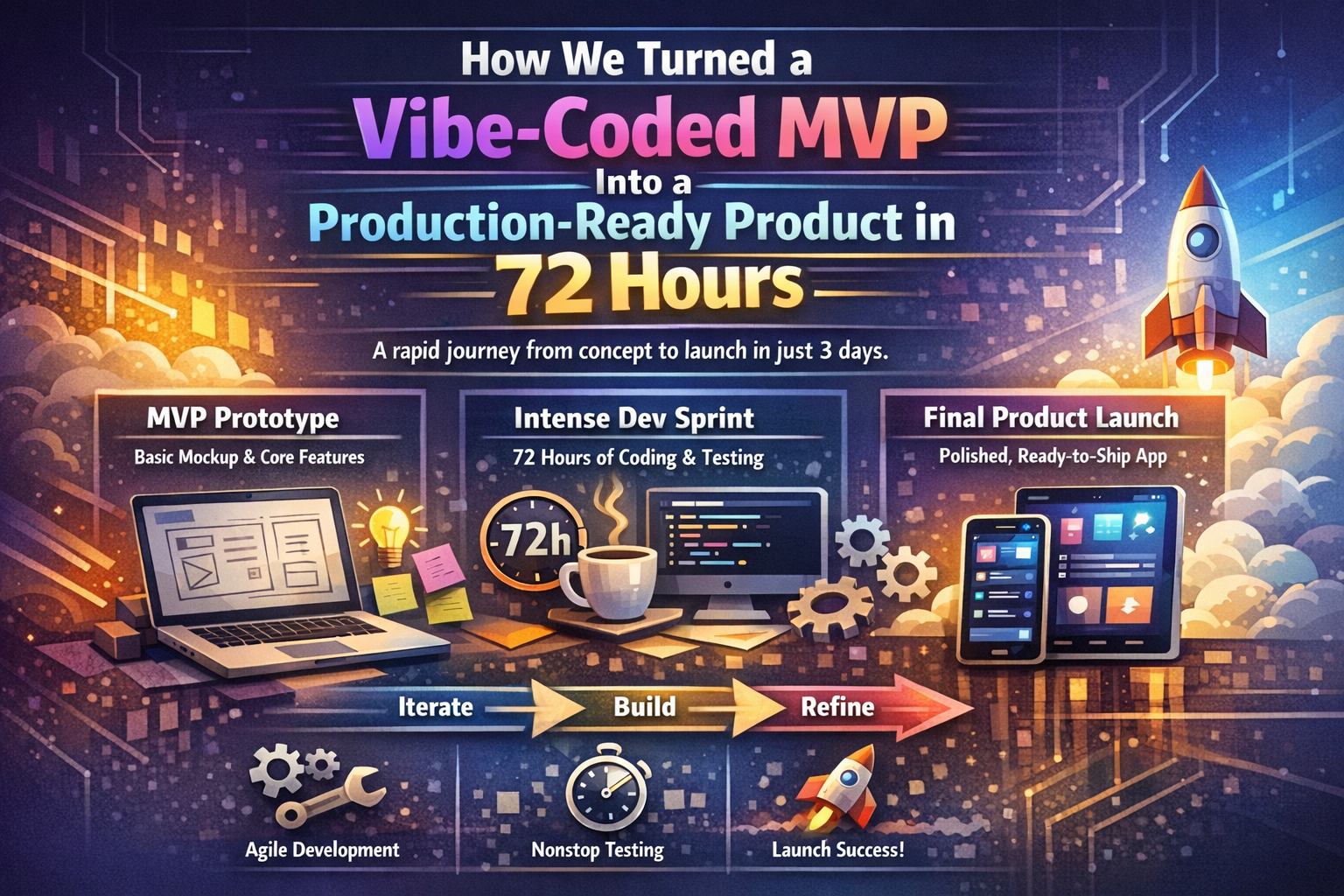 Case Study: How We Turned a Vibe-Coded MVP Into a ProductionReady Product in 72 Hours